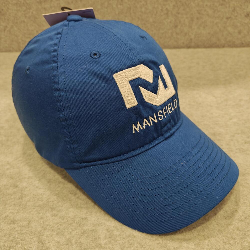Nike Dri Fit Mansfield Energy Golf Hat Strap Back Blue Embroidered Petroleum Oil